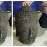 Hendak Mancing Warga Boyolali Temukan Patung Kepala Budha di Sungai Nogosari