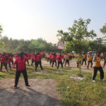 Jaga Kebugaran, Bhayangkari Polres Sukoharjo Gelar Olahraga Bersama Personil